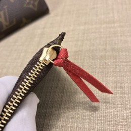 Replica Louis Vuitton Brown Monogram Burgundy Snap Josephine Wallet