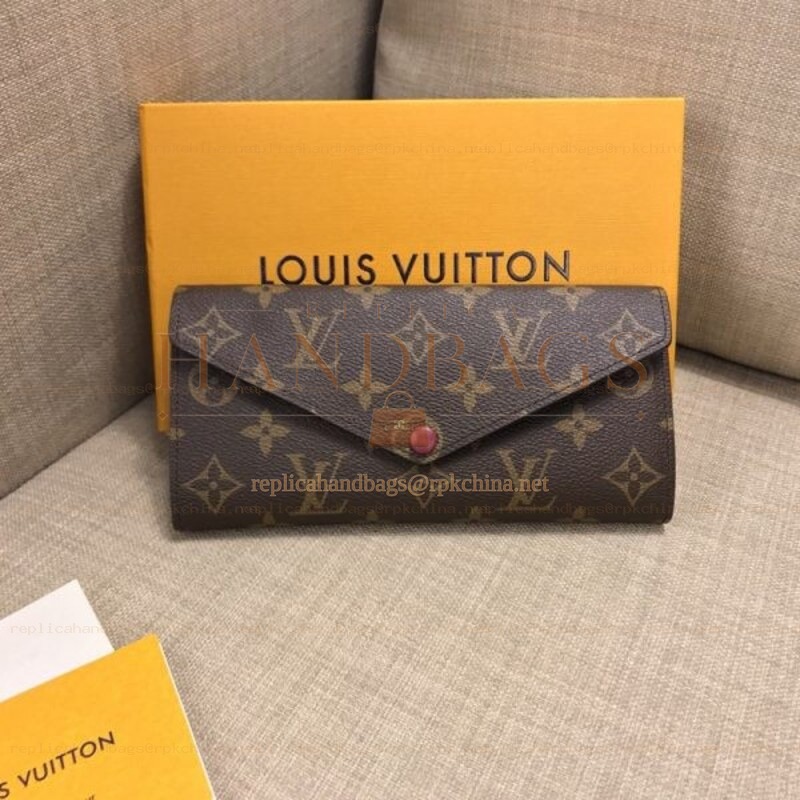 Replica Louis Vuitton Brown Monogram Pink Snap Josephine Wallet