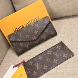 Replica Louis Vuitton Brown Monogram Pink Snap Josephine Wallet