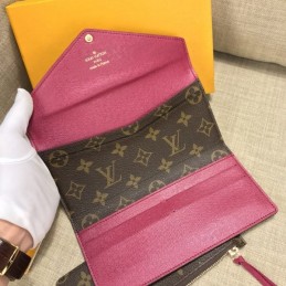 Replica Louis Vuitton Brown Monogram Pink Snap Josephine Wallet
