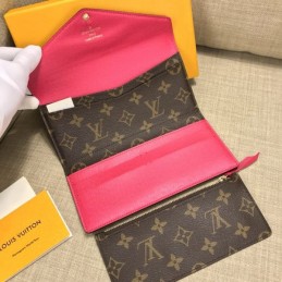 Replica Louis Vuitton Brown Monogram Fuchsia Snap Josephine Wallet