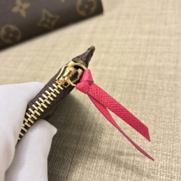Replica Louis Vuitton Brown Monogram Fuchsia Snap Josephine Wallet