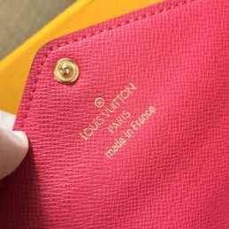 Replica Louis Vuitton Brown Monogram Fuchsia Snap Josephine Wallet
