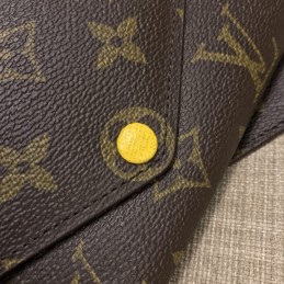 Replica Louis Vuitton Brown Monogram Yellow Snap Josephine Wallet