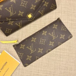 Replica Louis Vuitton Brown Monogram Yellow Snap Josephine Wallet