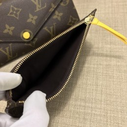 Replica Louis Vuitton Brown Monogram Yellow Snap Josephine Wallet