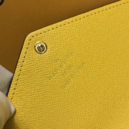 Replica Louis Vuitton Brown Monogram Yellow Snap Josephine Wallet