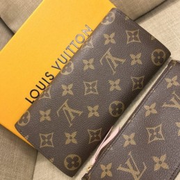 Replica Louis Vuitton Brown Monogram Pale Pink Snap Josephine Wallet