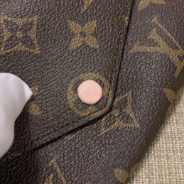 Replica Louis Vuitton Brown Monogram Pale Pink Snap Josephine Wallet