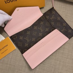 Replica Louis Vuitton Brown Monogram Pale Pink Snap Josephine Wallet