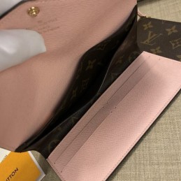 Replica Louis Vuitton Brown Monogram Pale Pink Snap Josephine Wallet
