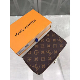 Replica Louis Vuitton Brown Monogram Fuchsia Interior Zippy Wallet