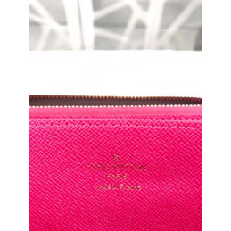 Replica Louis Vuitton Brown Monogram Fuchsia Interior Zippy Wallet