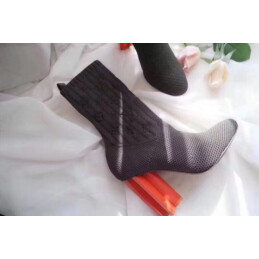 Replica Louis Vuitton Gray Red Heel Silhouette Ankle Boots