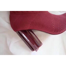 Replica Louis Vuitton Burgundy Pink Heel Silhouette Ankle Boots