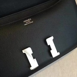 Replica Hermes Black Constance Elan Palladium Hardware Bag
