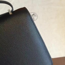 Replica Hermes Black Constance Elan Palladium Hardware Bag