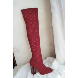 Replica Louis Vuitton Burgundy Silhouette Ankle Boots