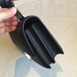 Replica Hermes Black Constance Elan Palladium Hardware Bag