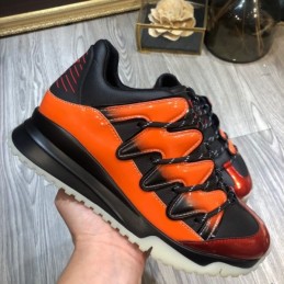 Replica Louis Vuitton Orange Black Zig Zag Sneakers