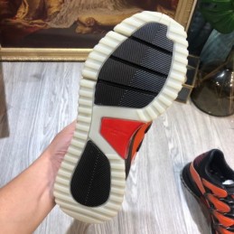 Replica Louis Vuitton Orange Black Zig Zag Sneakers