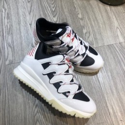 Replica Louis Vuitton White Black Zig Zag Sneakers