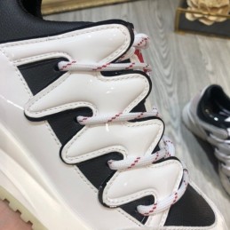 Replica Louis Vuitton White Black Zig Zag Sneakers