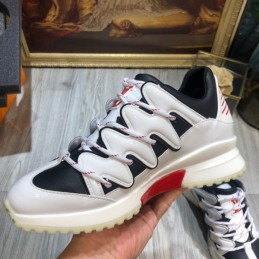 Replica Louis Vuitton White Black Zig Zag Sneakers