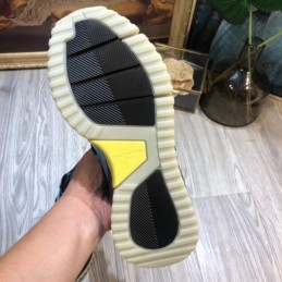Replica Louis Vuitton Metallic Blue Black Zig Zag Sneakers
