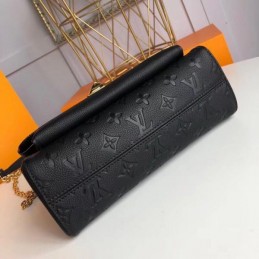 Replica Louis Vuitton Black Embossed Monogram Vavin PM