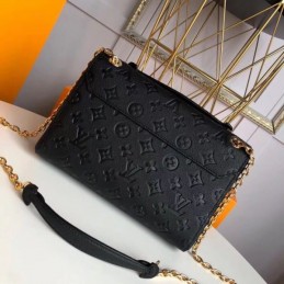 Replica Louis Vuitton Black Embossed Monogram Vavin PM