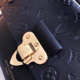 Replica Louis Vuitton Black Embossed Monogram Vavin PM