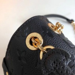 Replica Louis Vuitton Black Embossed Monogram Vavin PM
