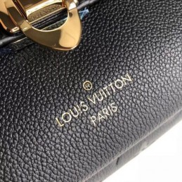 Replica Louis Vuitton Black Embossed Monogram Vavin PM