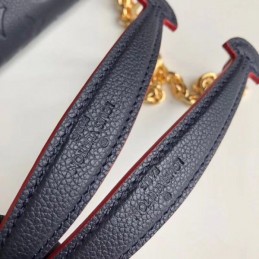 Replica Louis Vuitton Navy Blue Embossed Monogram Vavin PM