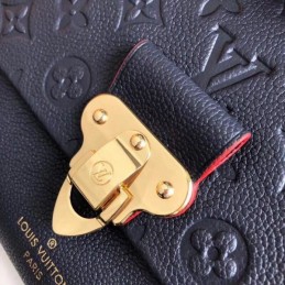 Replica Louis Vuitton Navy Blue Embossed Monogram Vavin PM