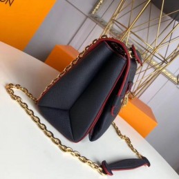 Replica Louis Vuitton Navy Blue Embossed Monogram Vavin PM