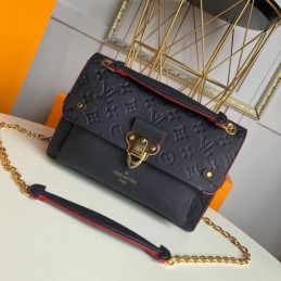 Replica Louis Vuitton Navy Blue Embossed Monogram Vavin PM