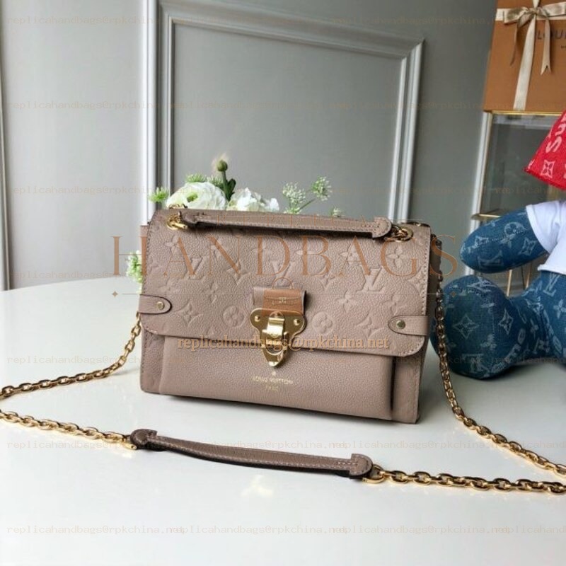 Replica Louis Vuitton Taupe Embossed Monogram Vavin PM