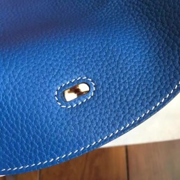 Replica Hermes Blue Lindy 30 Gold Hardware Bag