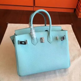 Replica Hermes Sky Blue Birkin 25 Palladium Hardware Bag
