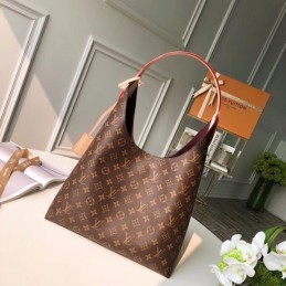 Replica Louis Vuitton Brown Monogram Red Interior Flower Hobo