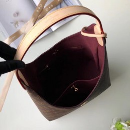 Replica Louis Vuitton Brown Monogram Red Interior Flower Hobo