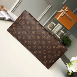 Replica Louis Vuitton Brown Monogram Red Interior Flower Hobo