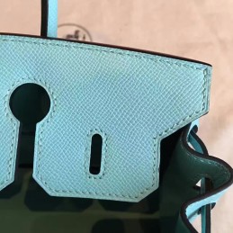 Replica Hermes Sky Blue Birkin 25 Palladium Hardware Bag
