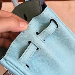 Replica Hermes Sky Blue Birkin 25 Palladium Hardware Bag