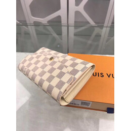 Replica Louis Vuitton White Damier Azur Sarah Wallet - Style 2