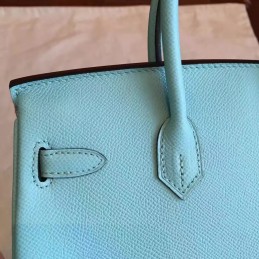 Replica Hermes Sky Blue Birkin 25 Palladium Hardware Bag