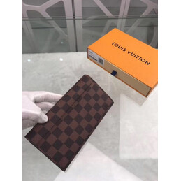 Replica Louis Vuitton Brown Damier Ebene Sarah Wallet - Style 2