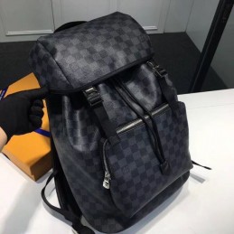 Replica Louis Vuitton Black Damier Graphite Zack Backpack